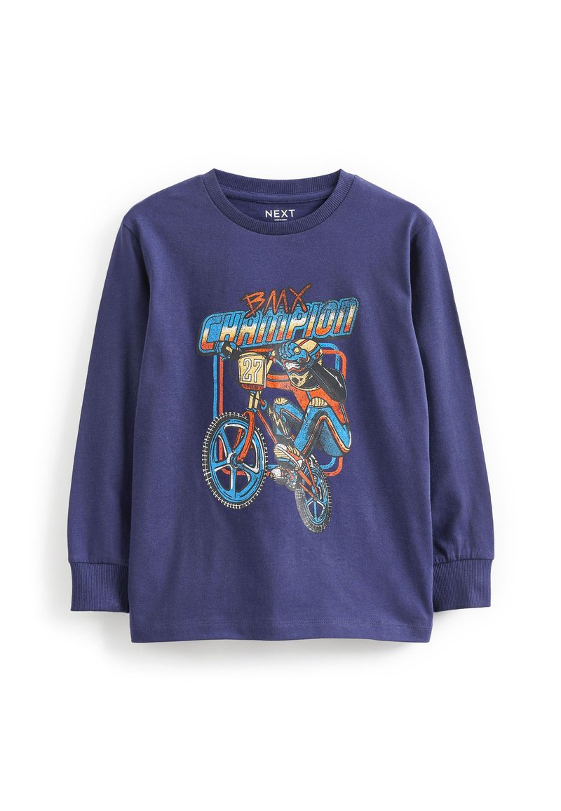 Next GRAPHIC - Top dugih rukava - navy blue bmx