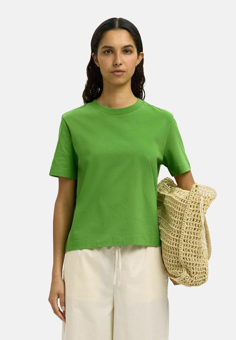 Selected Femme ESSENTIAL BOXY NOOS - T-shirts basic - spindle tree