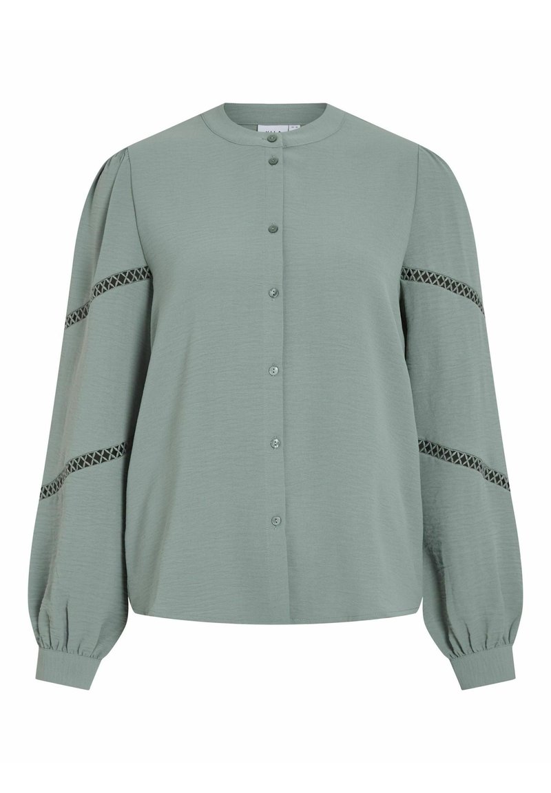 Vila Overhemdblouse lichtgroen gemêleerd Vila Overhemdblouse lichtgroen gemêleerd