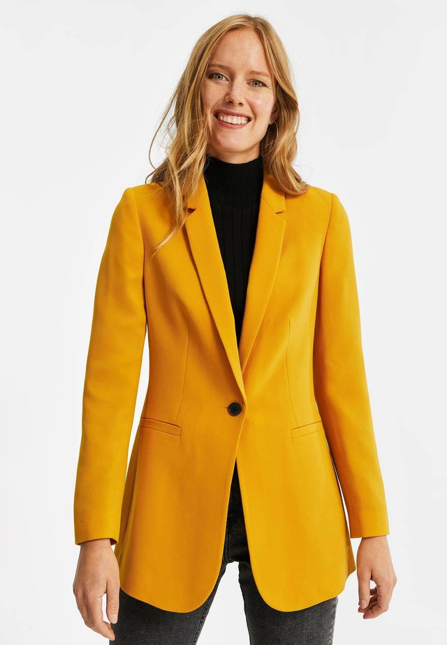 MET STRUCTUUR - Blazer - ochre yellow