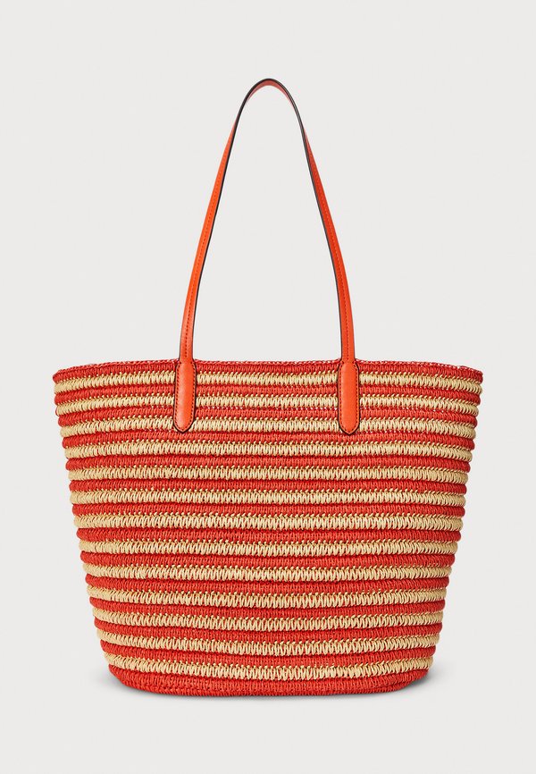 STRIPED STRAW LARGE BRIE TOTE BAG - Tote bag - orange4