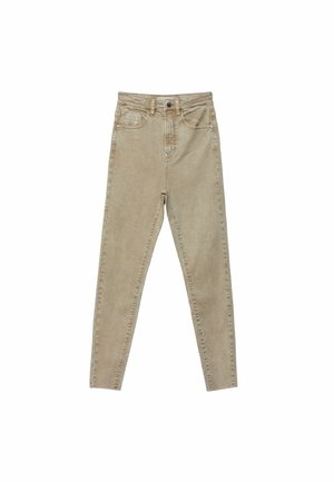 Stradivarius Vaqueros pitillo - stone