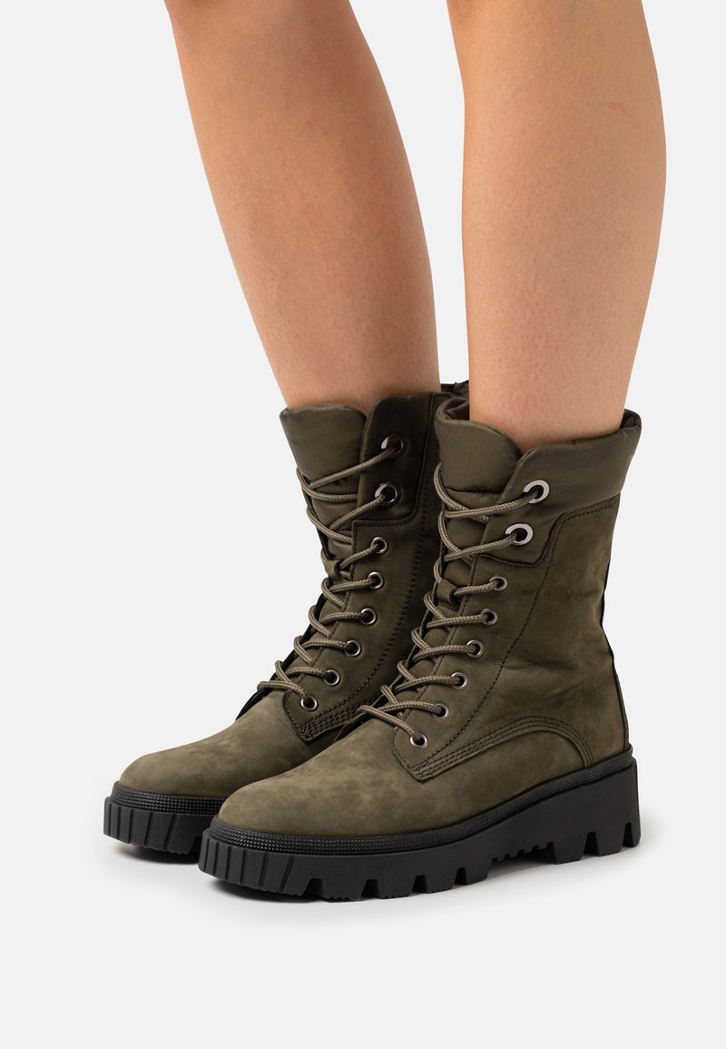 gabor green suede boots