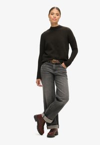 Superdry & Co ESSENTIAL MOCK NECK  - Pullover - bitter chocolate brown
