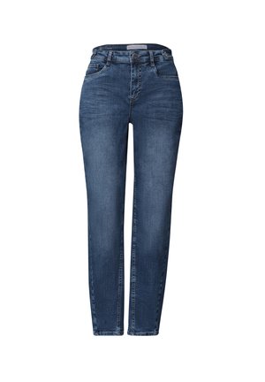 Street One, HIGH WAIST BARREL LEG JEANS IM LOOSE FIT - Jeans fuselé - medium blue random washed