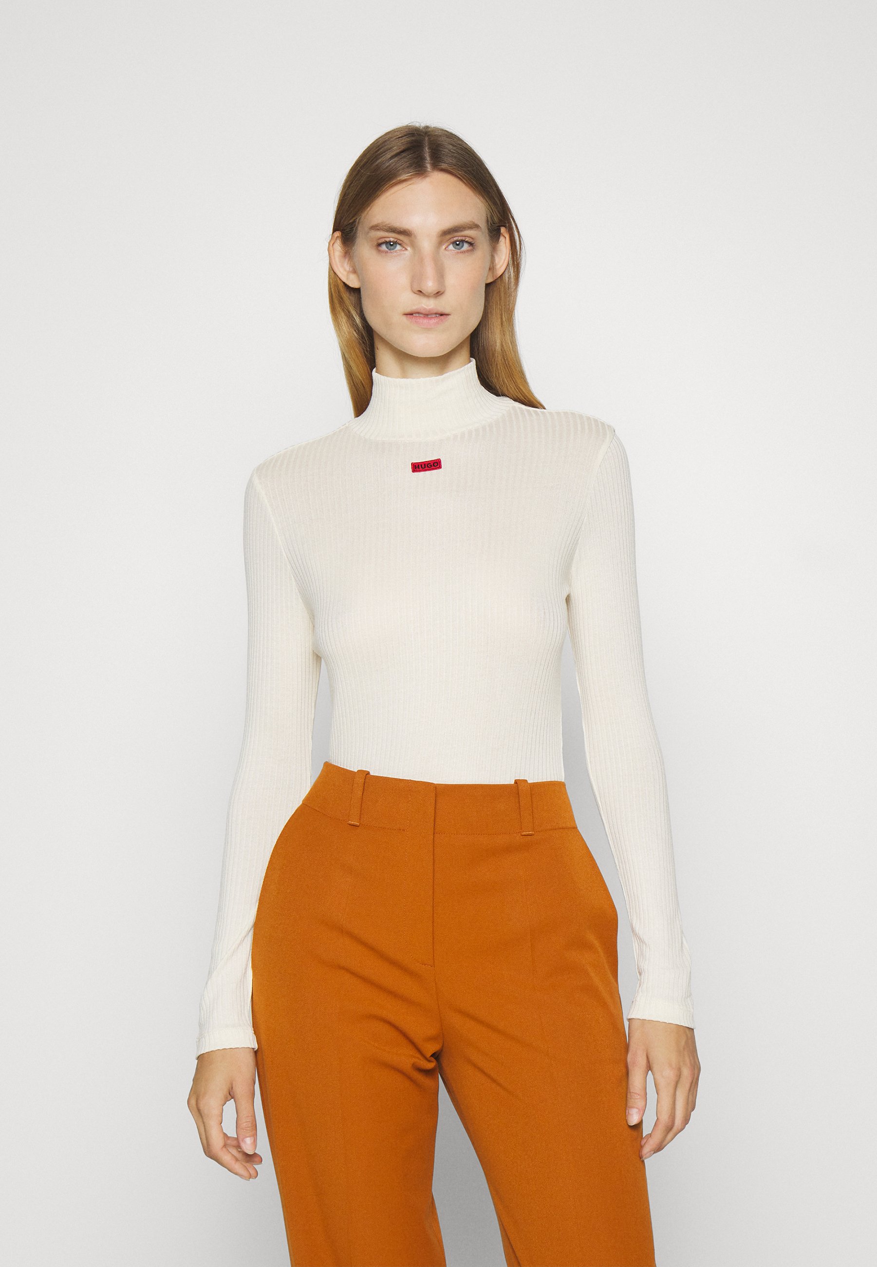 HUGO Damen Top Diliona_3 Aus Jersey | 94% Polyester, 6% Elastan | In Größe L (EU) | Vielseitig Kombinierbar