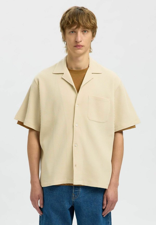 SLHBOXY CASPER WAFFLE - Hemd - fog