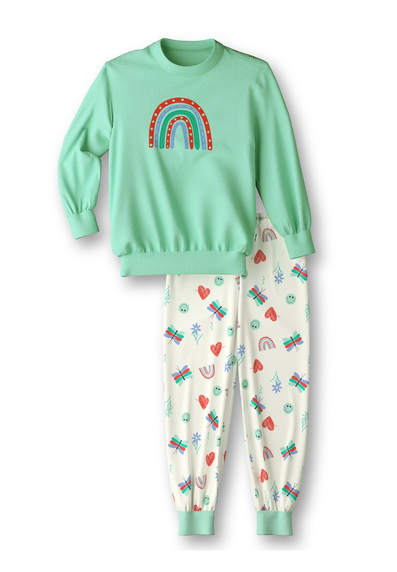 CALIDA CALIDA Mädchen Girls Forest Pyjamaset, Subtle Green, 128 Schlafanzüge