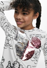 Desigual MICKEY SEQUIN - Langarmshirt - white