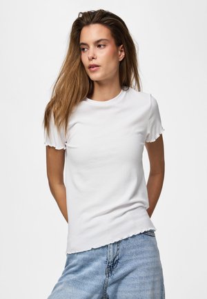 Pieces, PCNICCA SS O-NECK TOP NOOS - Základné tričko - bright white