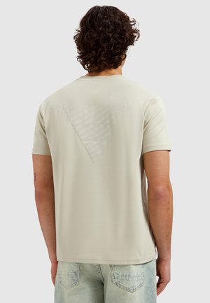 REGULAR FIT CREWNECK SS - Print T-shirt - sand