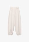 SOFT-TOUCH BALLOON JOGGER WITH TURN-UP WAIST - Pantalon de survêtement - stone