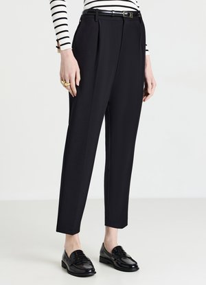 CON PINCES - Pantalon classique - ultrablack