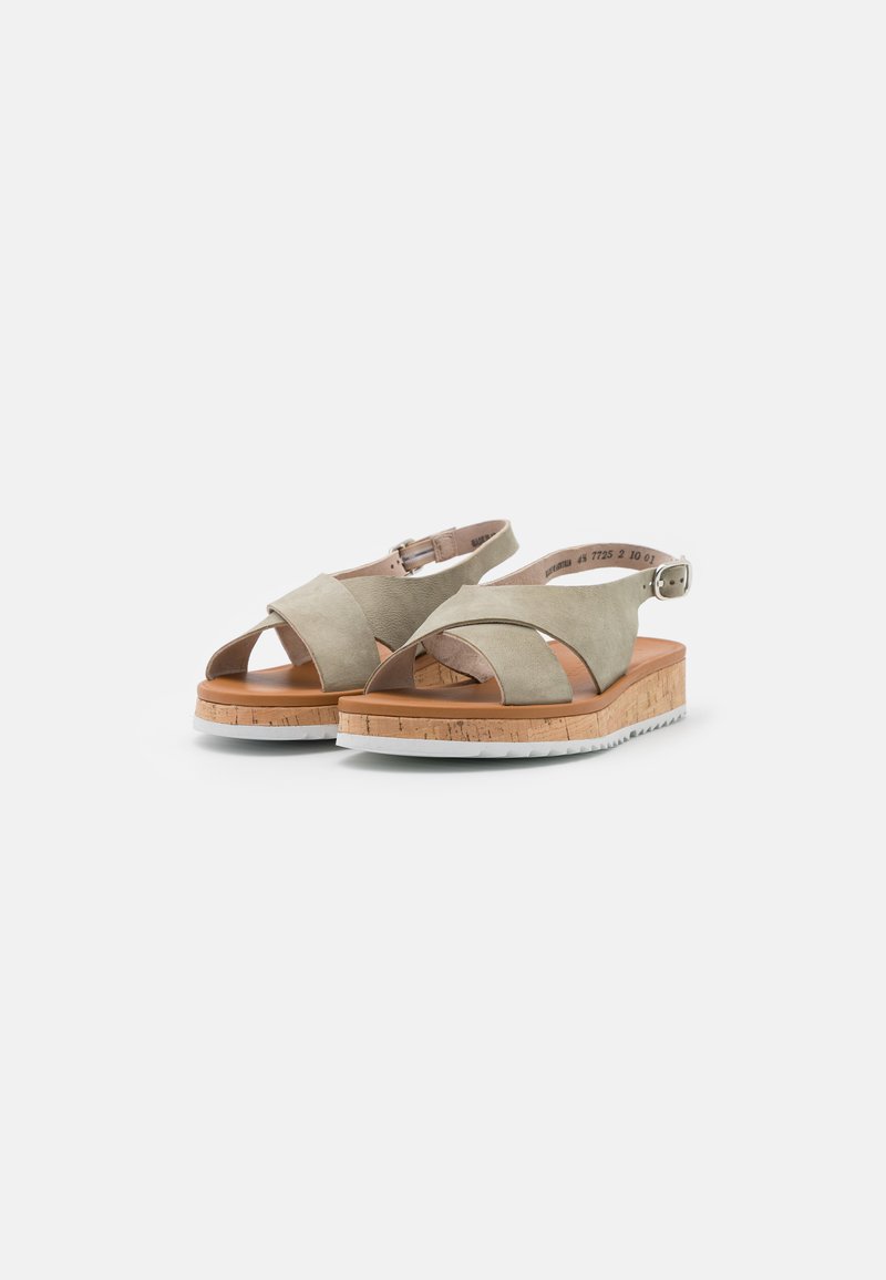 Damen Riemchensandalen | Paul Green Plateausandalette natural/khaki - MD79735 Damen Riemchensandalen | Paul Green Plateausandalette natural/khaki - MD79735