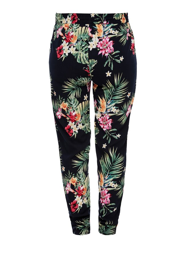 LEICHTE STOFFHOSE - Leggings - Hosen - navy aop flowers