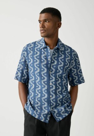 Next, REGULAR FIT - PRINT SHORT SLEEVE SHIRT - Hemd - navy
