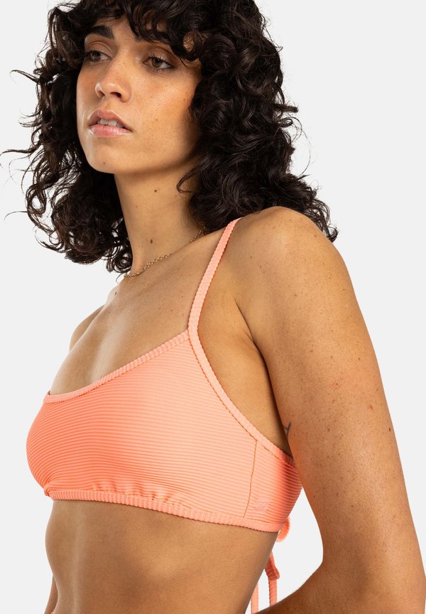 TANLINES LACE UP TRILET - Bikini top - peach tart4