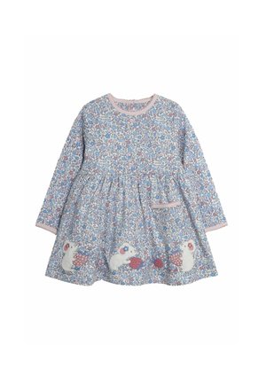 JoJo Maman Bébé MOUSE APPLIQUÉ DITSY FLORAL REGULAR FIT - Denné šaty - pink