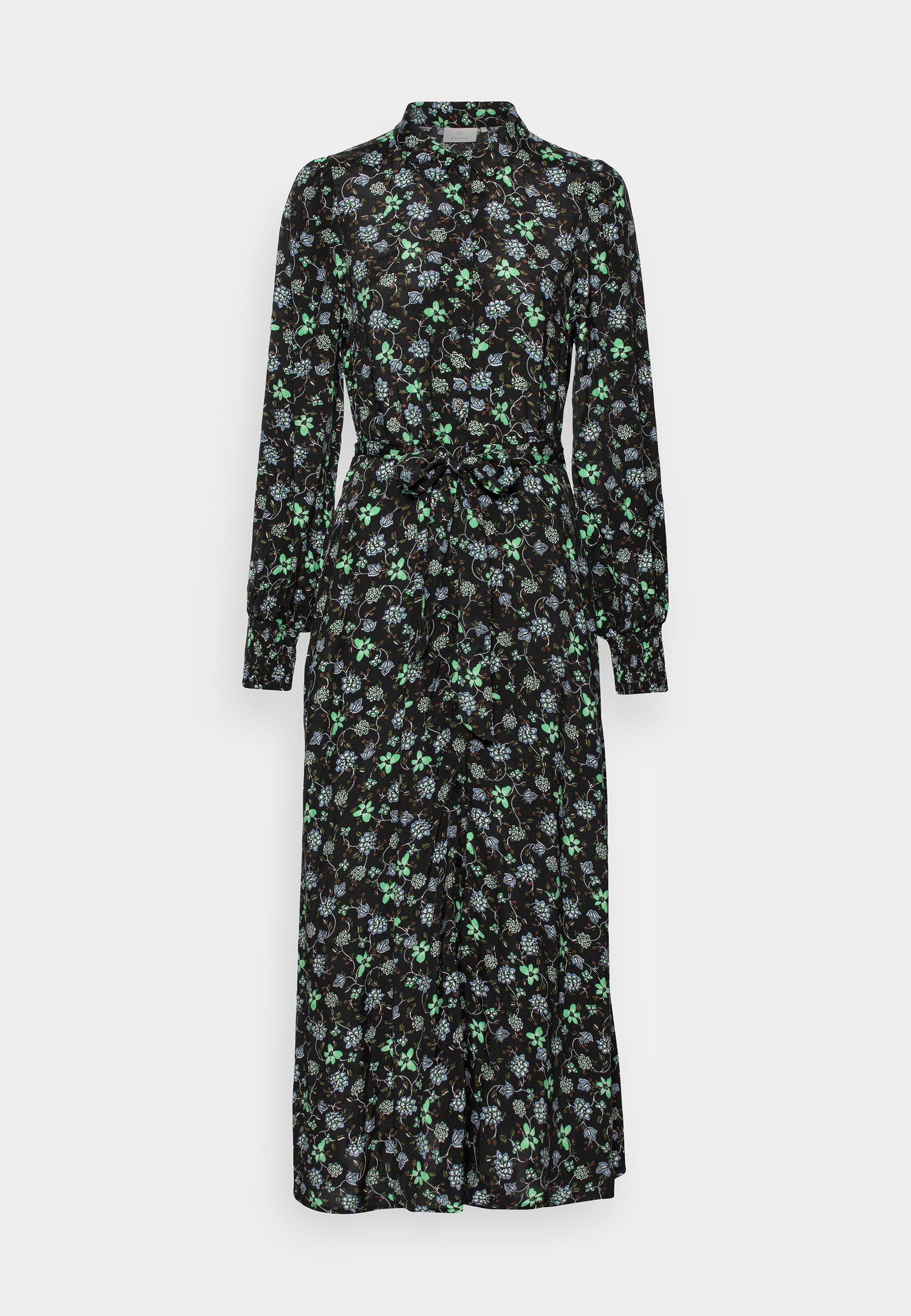 Kaffe FLORINA SHIRT DRESS - Blousejurk - black/green/zwart - Zalando.nl