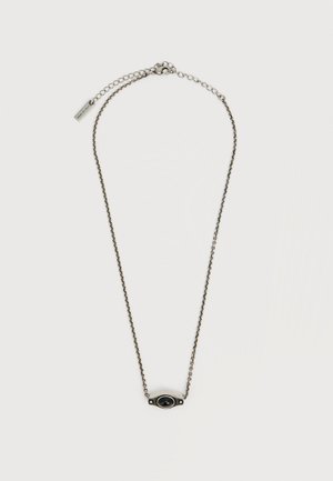 Versace NECKLACE - Κολιέ - silver-coloured/black
