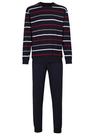 SET - LANG GESTREIFT - Pyjama - dunkelblau