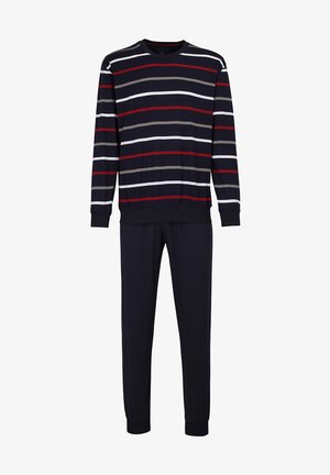 Götzburg SET - LANG GESTREIFT - Pyjamas - dunkelblau