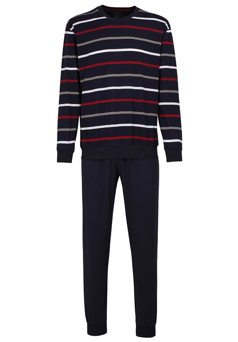 Götzburg SET - LANG GESTREIFT - Pyjamas - dunkelblau