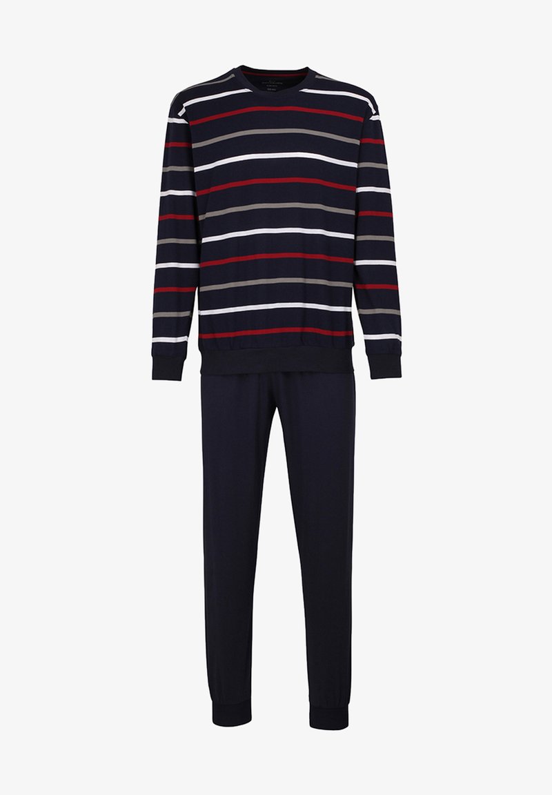 Götzburg SET - LANG GESTREIFT - Pyjamas - dunkelblau