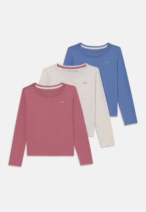 Abercrombie & Fitch TEE 3 PACK - Pikkade varrukatega topp - mesa rose