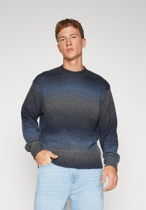 Selected Homme SLHGAARD RELAXED CREW NECK - Trui - sky captain detail/multi color