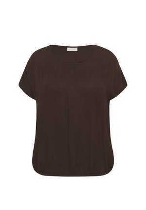 Kaffe Curve, KCAMI STANLEY SHORT SLEEVE - Bluse - coffee bean