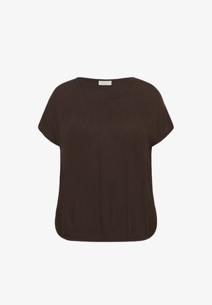 Kaffe Curve, KCAMI STANLEY SHORT SLEEVE - Bluse - coffee bean