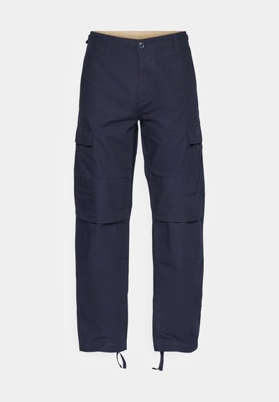AVIATION PANT - Pantalon cargo - dark navy rinsed