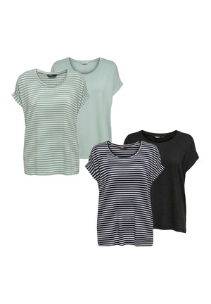 ONLY MOSTER 4 PACK - Basic T-shirt - jadeite night sky