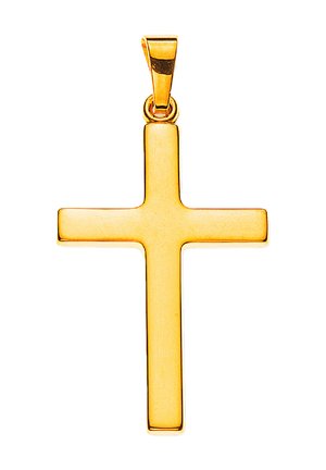 MUAU Schmuck, ANHÄNGER KREUZ , 31X16MM - Pendentif - gelbgoldfarben