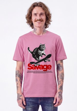 watapparel, SAVAGE CAT UNISEX - T-shirt imprimé - bubble pink
