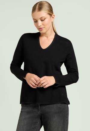 CON SCOLLO - Stickad tröja - nero