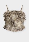 ALIRA PRINTED FRILL CROP TOP - Блуза - snake skin