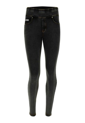 N.O.W.® YOGA DENIM - Jeans Skinny - black jeans yellow seams