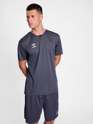 Hummel ESSENTIAL JERSEY - Αθλητικό μπλουζάκι - steel grey