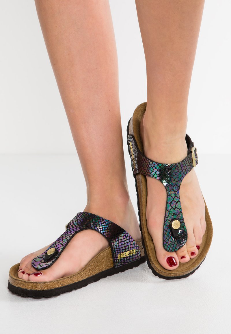 Birkenstock - GIZEH - Zehentrenner - black/multicolor, Vergrößern