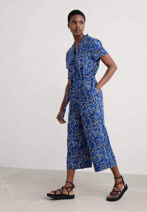 Seasalt Cornwall TREEN COVE - Jumpsuit - blue  stream flower bright marine