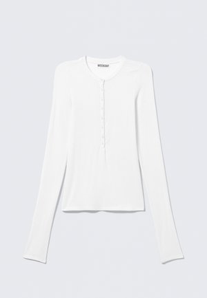Weekday, HENLEY - Pikkade varrukatega topp - off white