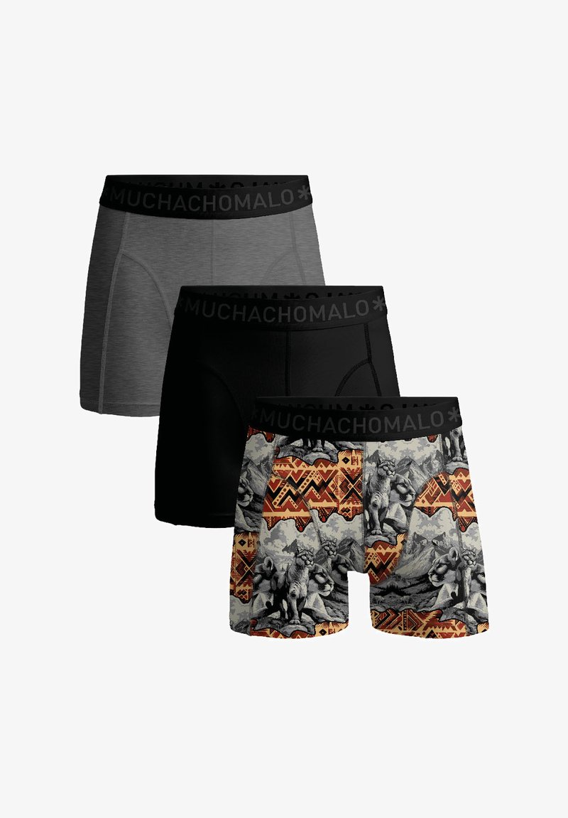 MUCHACHOMALO 3 PACK - Hlače - print black grey