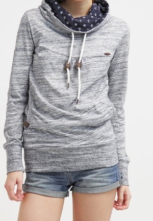 Hoodie - mottled dark blue