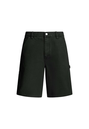 Donkergroene cargoshorts van katoen, met een rits, voorzakken en een zijzak met een klein labeldetail.
