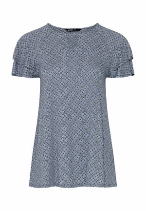 Yours Clothing, WOMEN'S CASUAL TOPS - T-shirt con stampa - blue