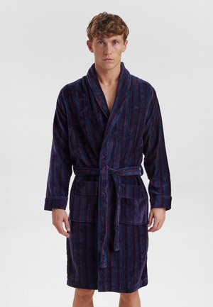 BATHROBE - Accappatoio - mottled dark blue/red