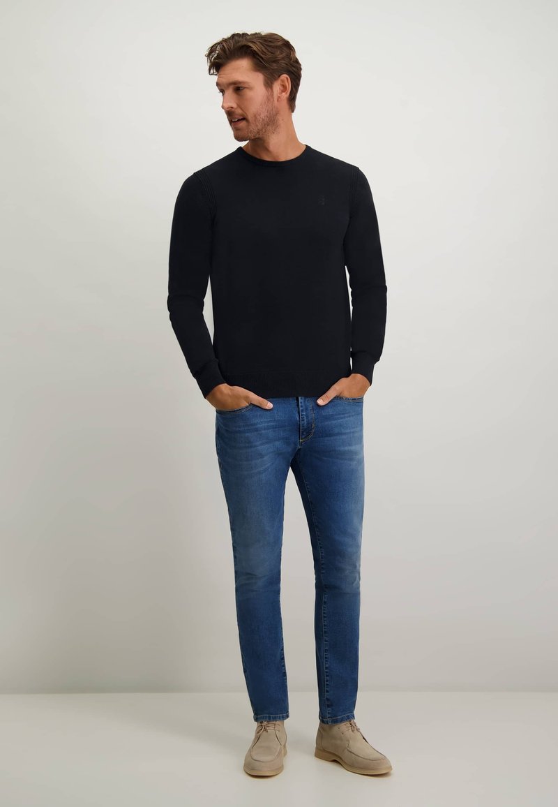 Herren Strickjacken | State of Art Strickpullover dark blue plain/dunkelblau - ZL94968 Herren Strickjacken | State of Art Strickpullover dark blue plain/dunkelblau - ZL94968