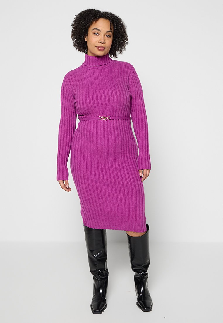Apart Gebreide jurk paars